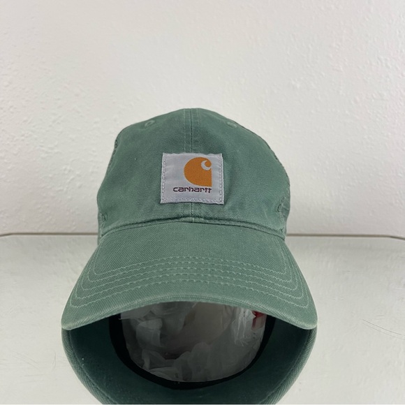 CARHARTT Vintage Unisex Leaf Green Trucker Canvas Mesh Back Buffalo Baseball Cap - Picture 5 of 10